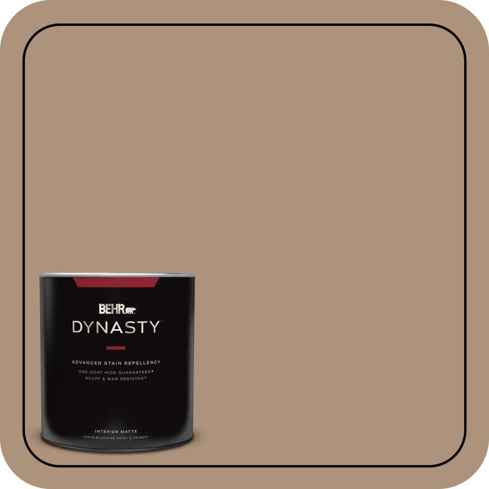 BEHR DYNASTY 1 qt. #PPU4-04 Soft Chamois One-Coat Hide Matte Interior Stain-Blocking Paint and Primer