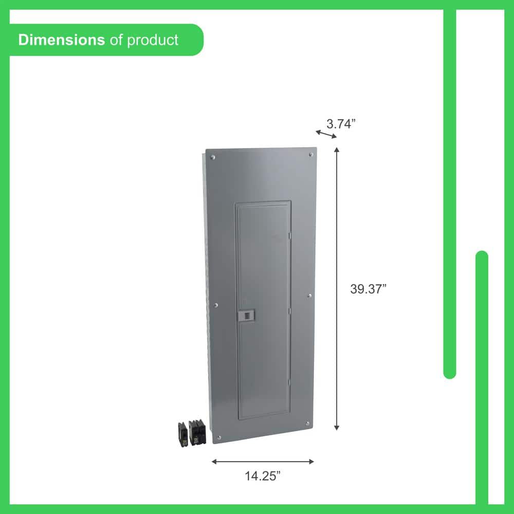 Square D Homeline 200 Amp 40-Space 80-Circuit Main Breaker Qwik-Grip Plug On Neutral Electrical Panel w/ Breakers, Cover-Value Pk (4)