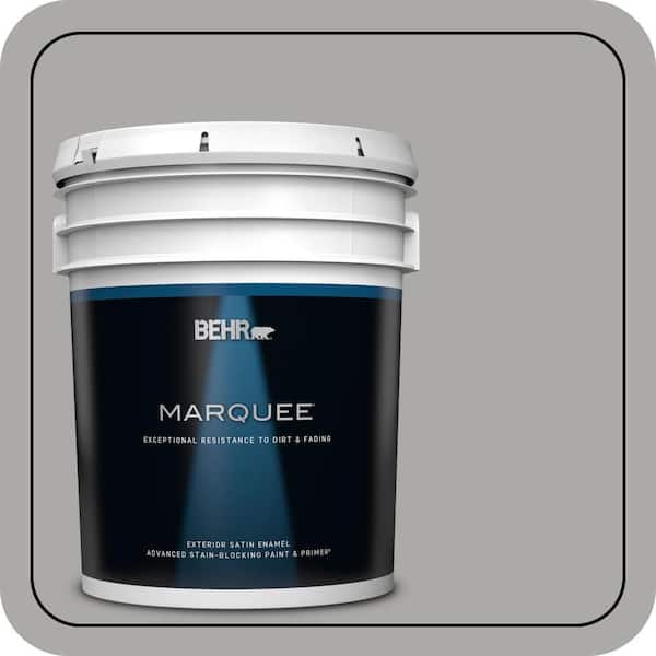 BEHR MARQUEE 5 gal. #PPU18-14 Cathedral Gray Satin Enamel Exterior Paint & Primer (2)