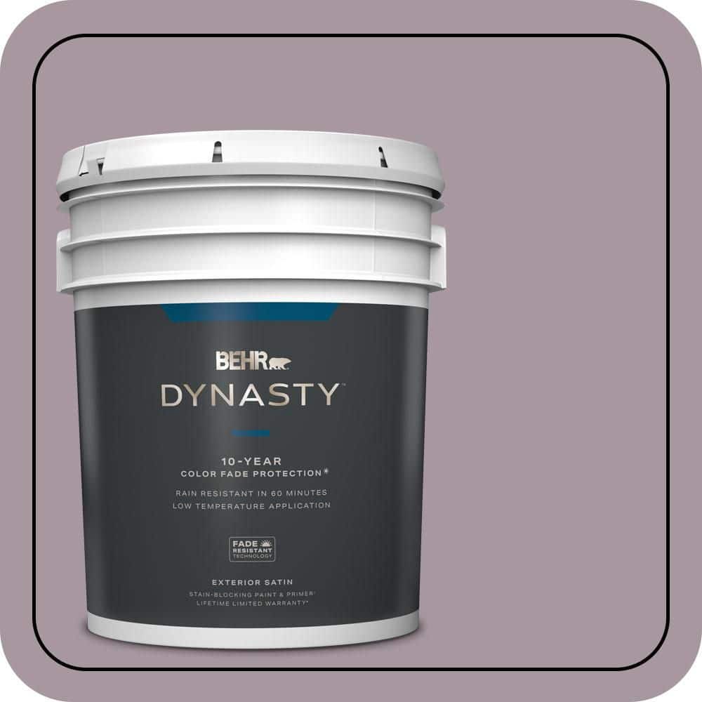 BEHR DYNASTY 5 gal. #N110-3 Fig Preserves Satin Enamel Exterior Stain-Blocking Paint & Primer