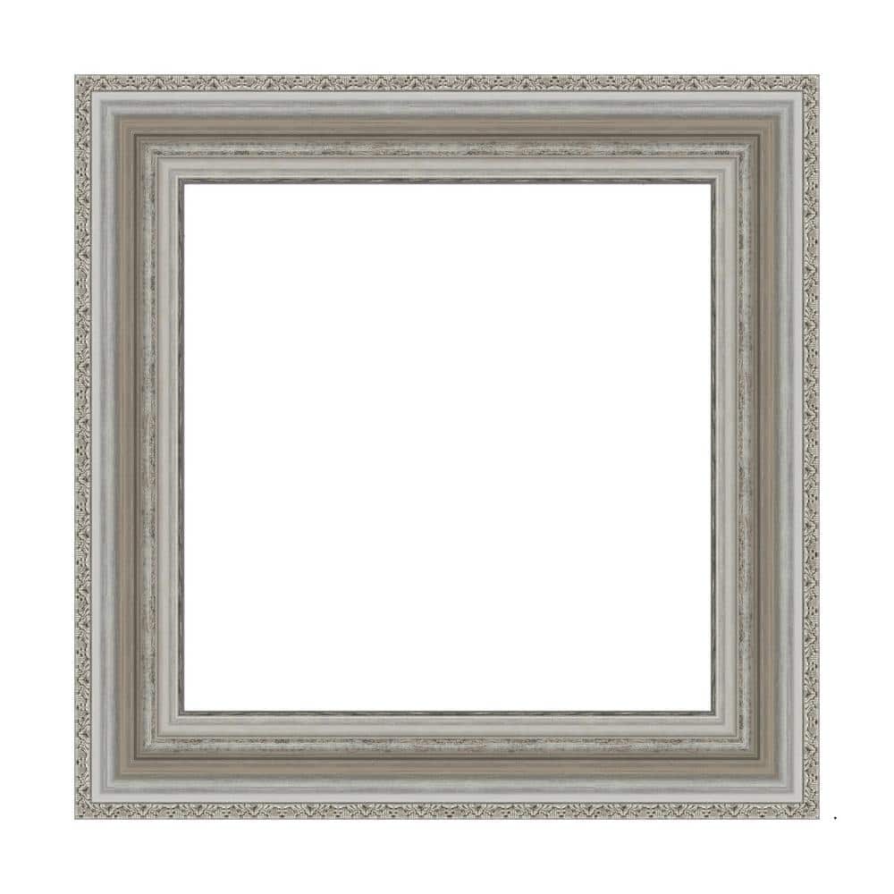 Amanti Art Mirror Makeover Parlor Silver 21.25 in. W x 21.25 in. H Bathroom Mirror Frame Border Kit-Fits a 20x20 mirror (1)