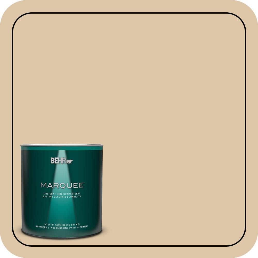 BEHR MARQUEE 1 qt. #PPU4-13 Sand Motif Semi-Gloss Enamel Interior Paint & Primer