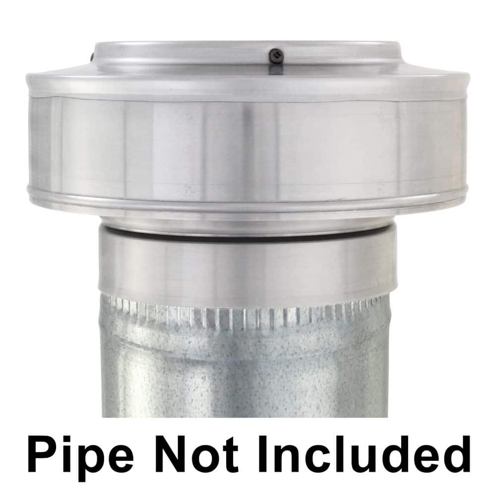 Active Ventilation 6 in. Dia. Aluminum Vent Pipe Cap in Mill Finish (3)