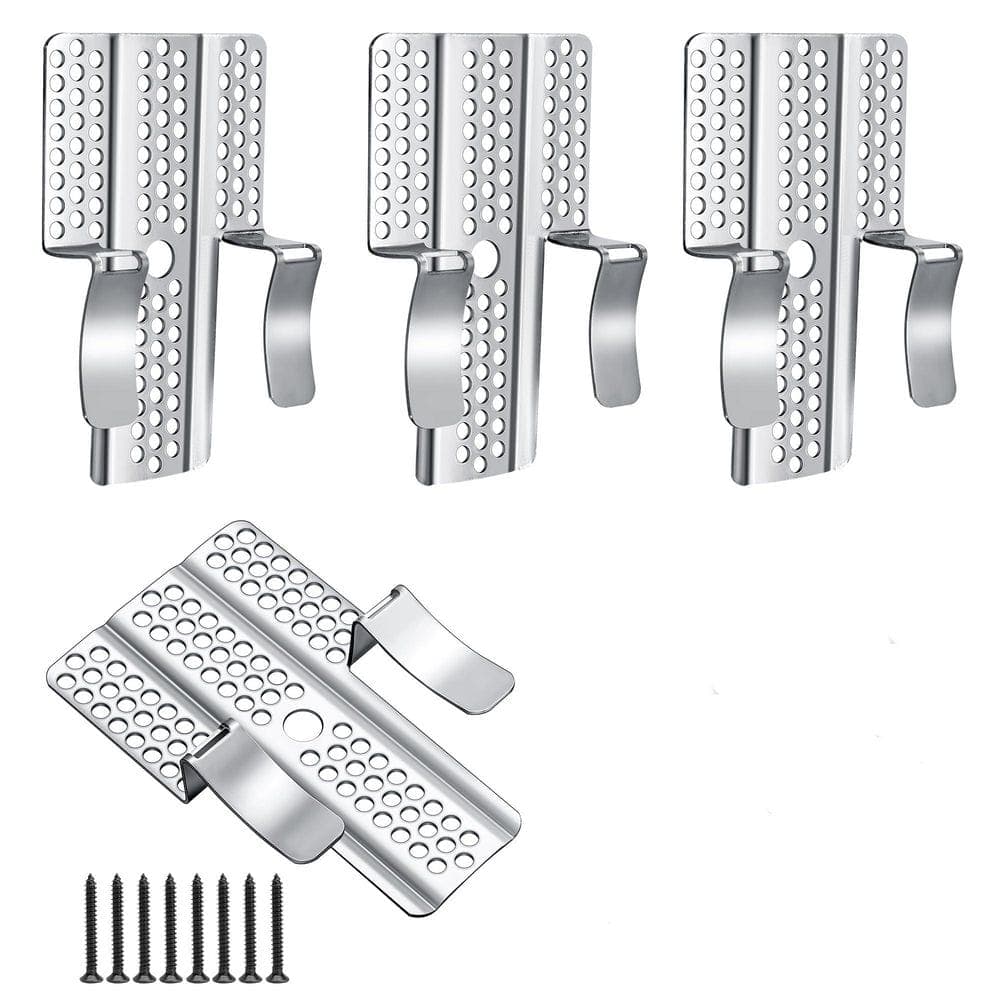 NVNOO 2.8 in. x 1. 8 in. x 1 in. Drywall Repair Clips with 8-Screws for Damaged Walls Repairing (4-Pack)