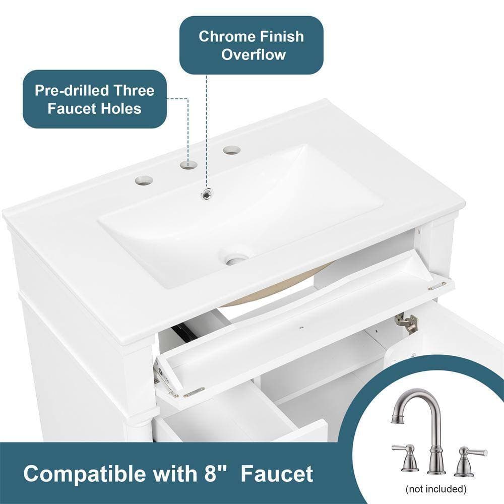 Zeus & Ruta 30 in. Bath Vanity Cabinet without Top in White Assembled with Solid Rubberwood Frame (3)