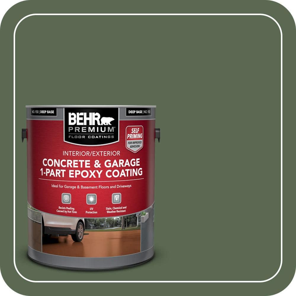 BEHR PREMIUM #S390-7 Self-Priming 1-Part Epoxy Satin Interior/Exterior Concrete and Garage Floor Paint (1)