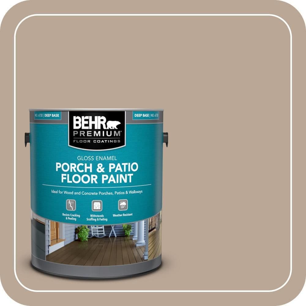 BEHR PREMIUM 1 gal. #BXC-43 Desert Sandstorm Gloss Enamel Interior/Exterior Porch and Patio Floor Paint