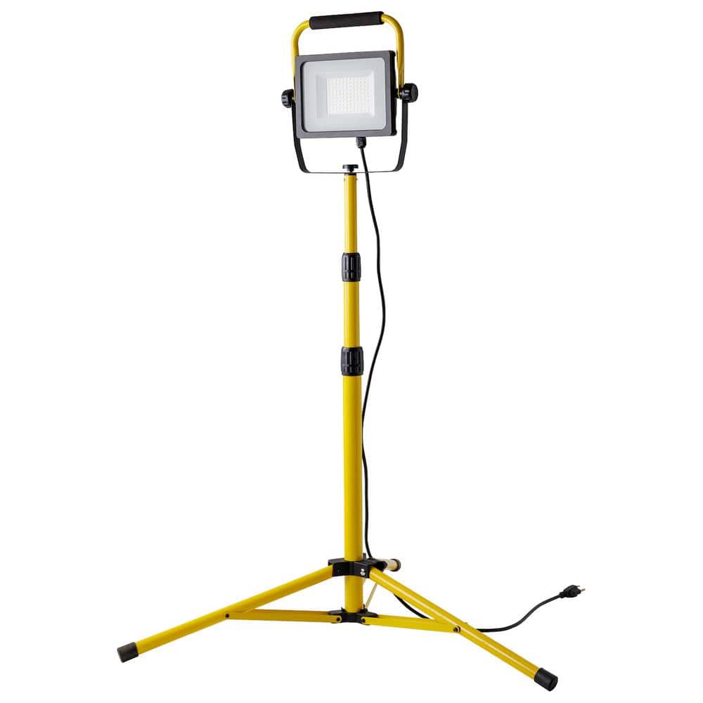 Sunlite Commercial 7,000 Lumen Outdoor 1 Head LED Standing Work Light, Cool White 4000K