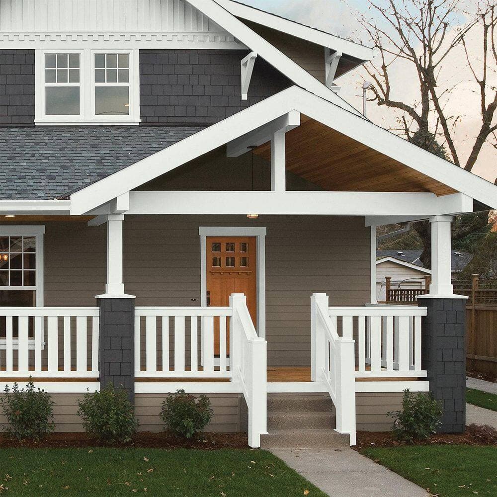 Glidden Premium 1 gal. PPG1135-1 Poetic License Semi-Gloss Exterior Paint (4)