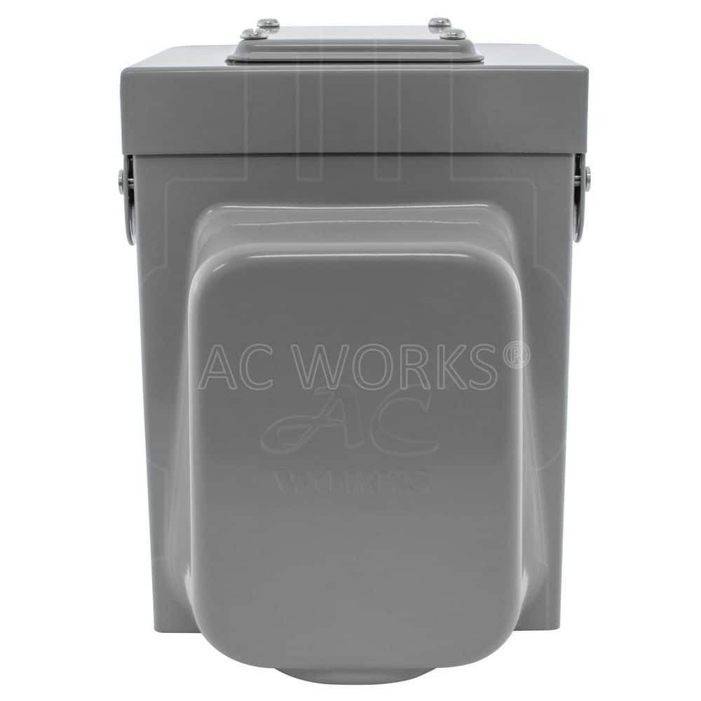 AC WORKS 50A Locking 4-Wire CS6375/ SS2-50 Heavy-Duty Transfer Switch Inlet Box (3)