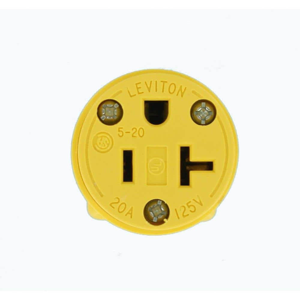 Leviton 20 Amp 125-Volt Grounding Connector, Yellow 520CV (3)