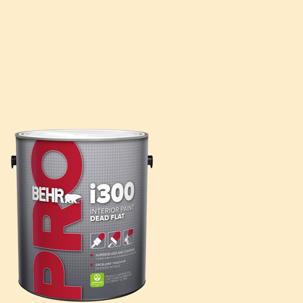 BEHR PRO 1 gal. #P270-1 Honey Infusion Dead Flat Interior Paint