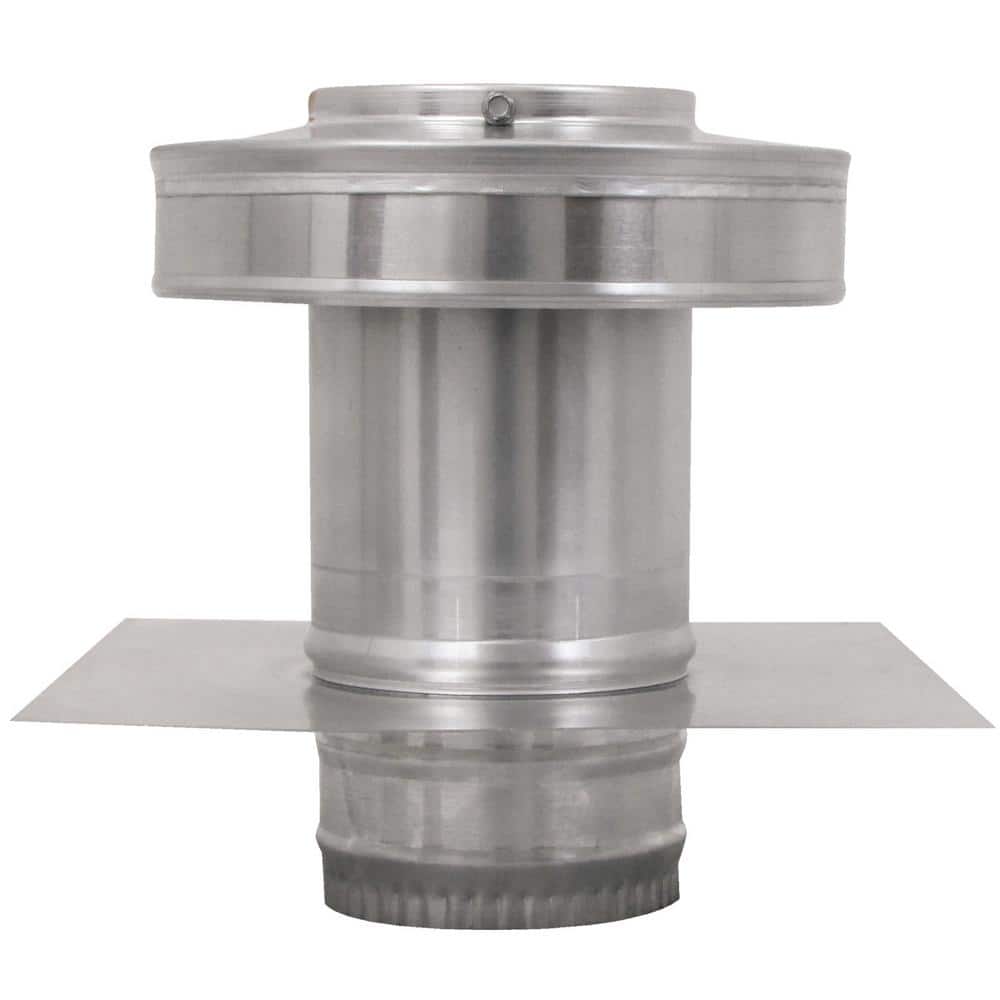 Active Ventilation 4 in. Dia Aluminium Round Back Roof Jack with 4 in. Collar and 2 in. Tail Pipe (1)