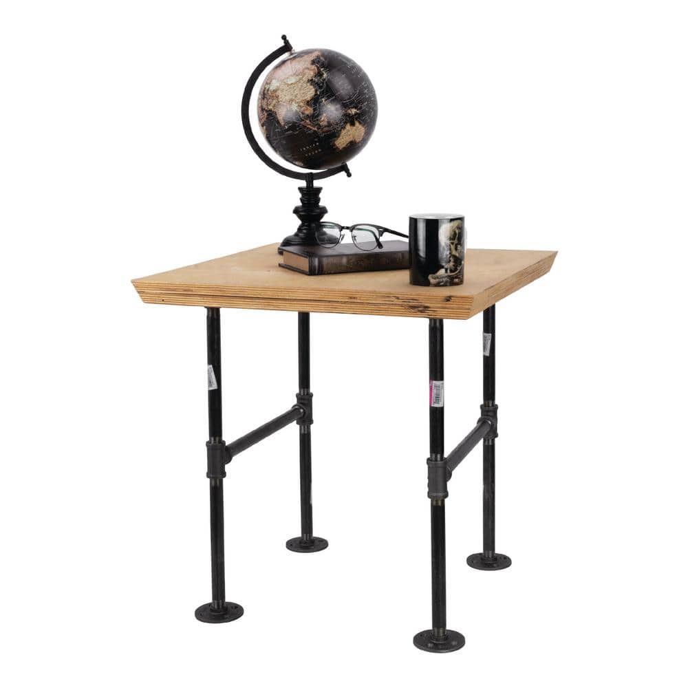 PIPE DECOR 1/2 in. Black Pipe 16.5 in. W x 19.5 in. H "H" Design End Table Leg Kit (3)
