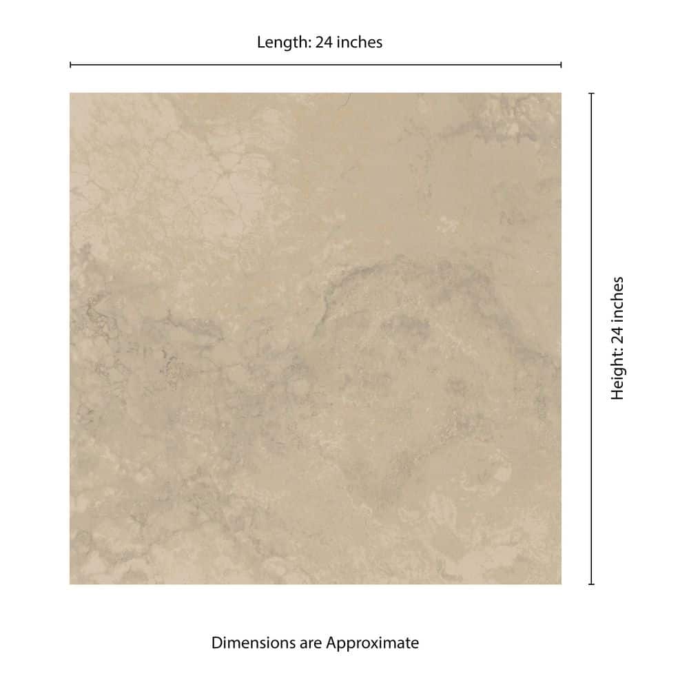 MSI Canaveral Square 24 in. x 24 in. Matte Gray-Light Ceramic Travertine Floor and Wall Tile (27.81 sq. ft./Case) (4)