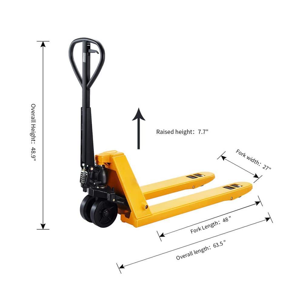 TORY CARRIER 11,000 lbs. Load Capacity Heavy Duty Manual Pallet Truck Jack with 48x27 in. Fork Size (2)