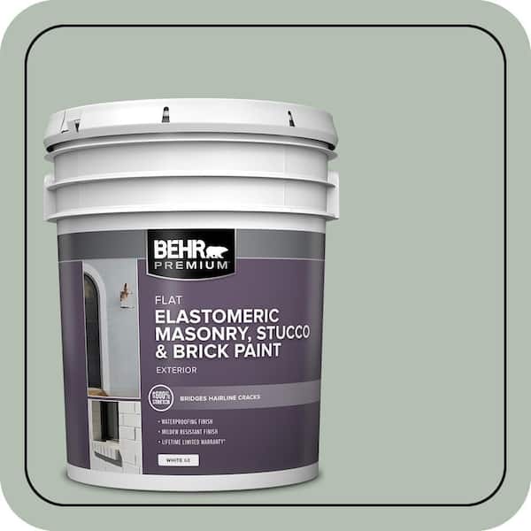 BEHR PREMIUM 5 gal. #N400-3 Flagstaff Green Elastomeric Masonry, Stucco and Brick Exterior Paint (2)