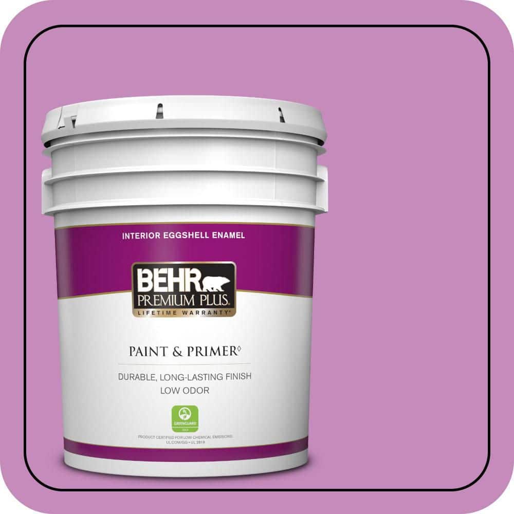 BEHR PREMIUM PLUS 5 gal. #P110-4 Rock Star Pink Eggshell Enamel Low Odor Interior Paint & Primer
