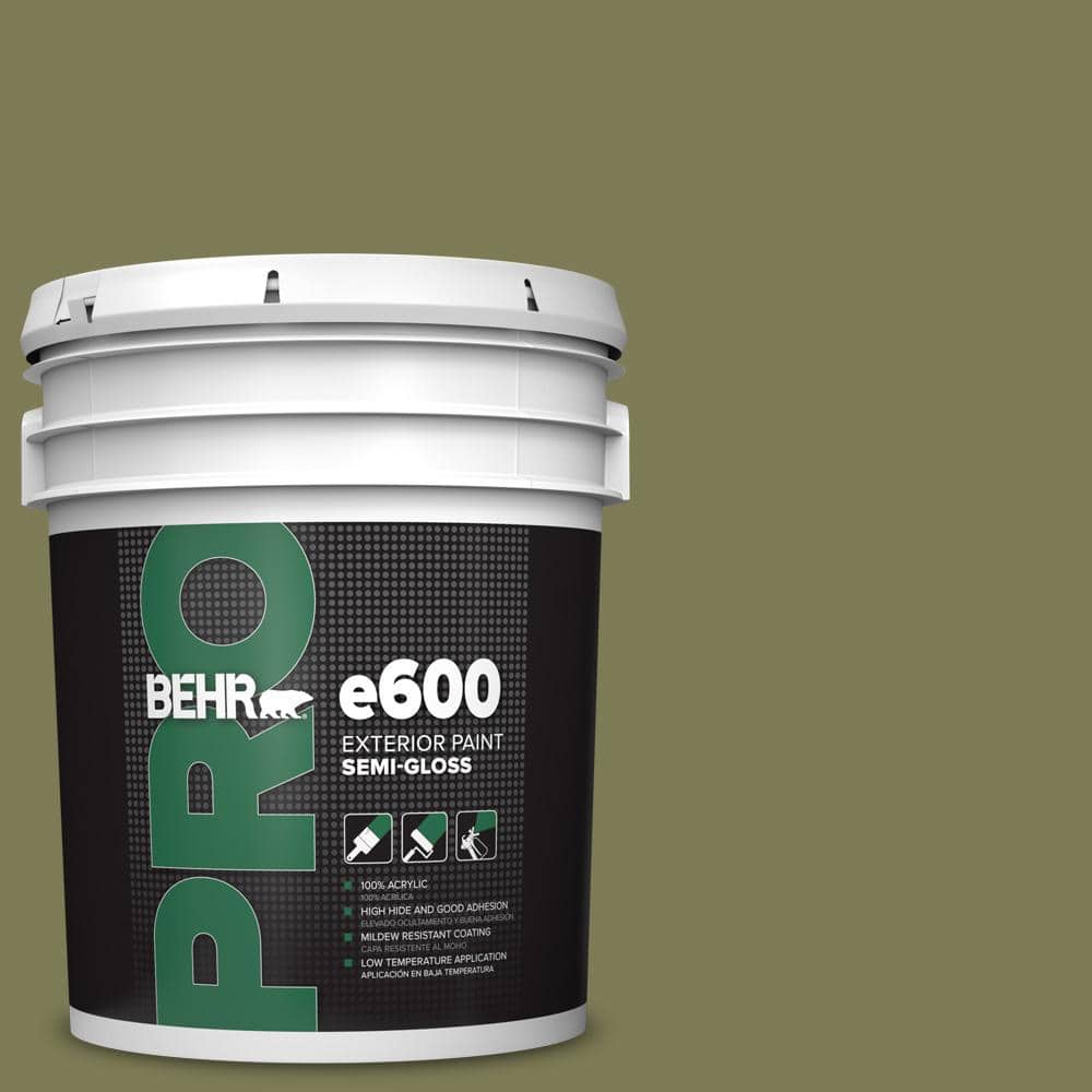 BEHR PRO 5 gal. #S370-6 Seaweed Salad Semi-Gloss Exterior Paint