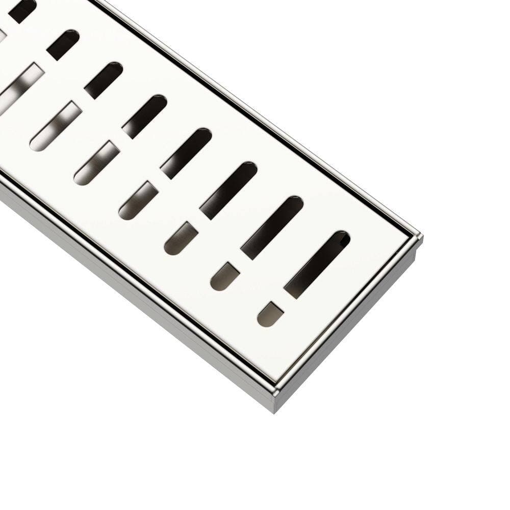 DreamLine Enigma 48 in. Linear Grate Shower Drain, Polished Stainless Steel (3)