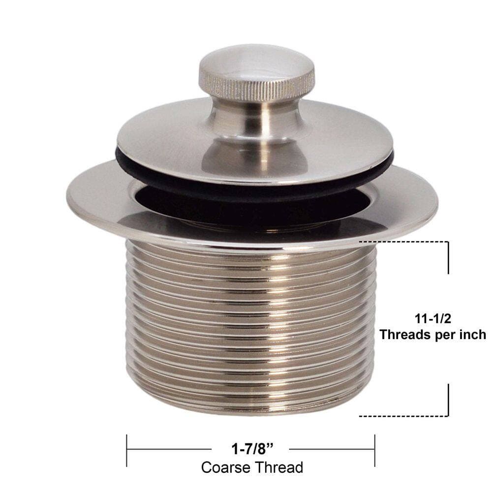 Westbrass 1-1/2 in. NPSM Coarse Thread Twist and Close Tub Trim Set with 1-Hole Overflow Faceplate (2)