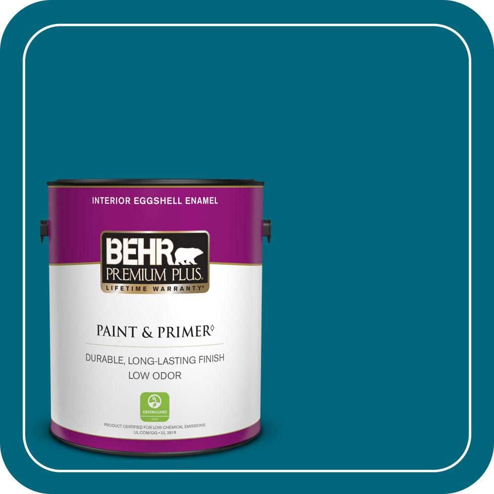 BEHR PREMIUM PLUS 1 gal. #P480-7 Striking Eggshell Enamel Low Odor Interior Paint & Primer