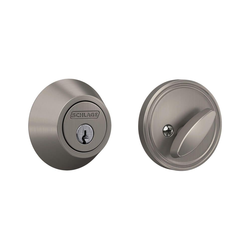 Schlage Home Essentials HED60 Series Satin Nickel Single Cylinder Deadbolt