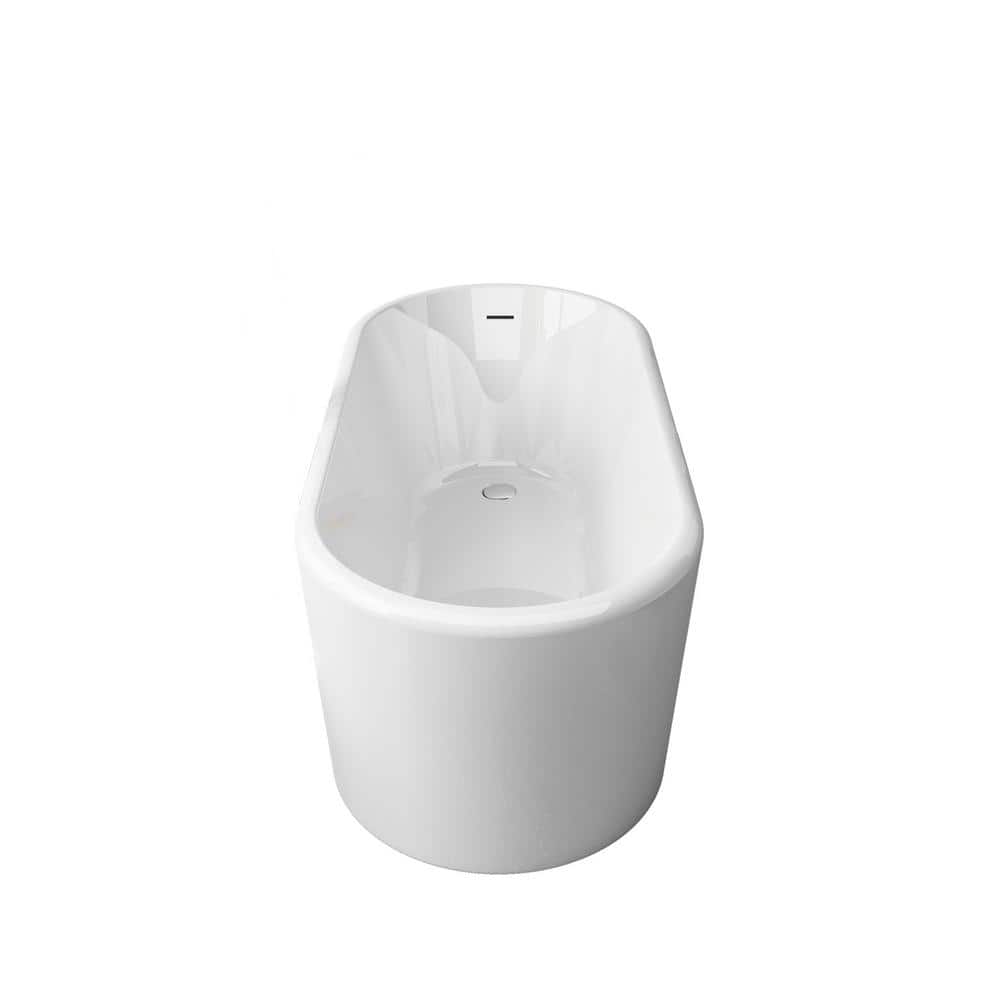 ROSWELL Caserta 59 in. x 27.6 in. Acrylic Flatbottom Soaking Bathtub in White (3)