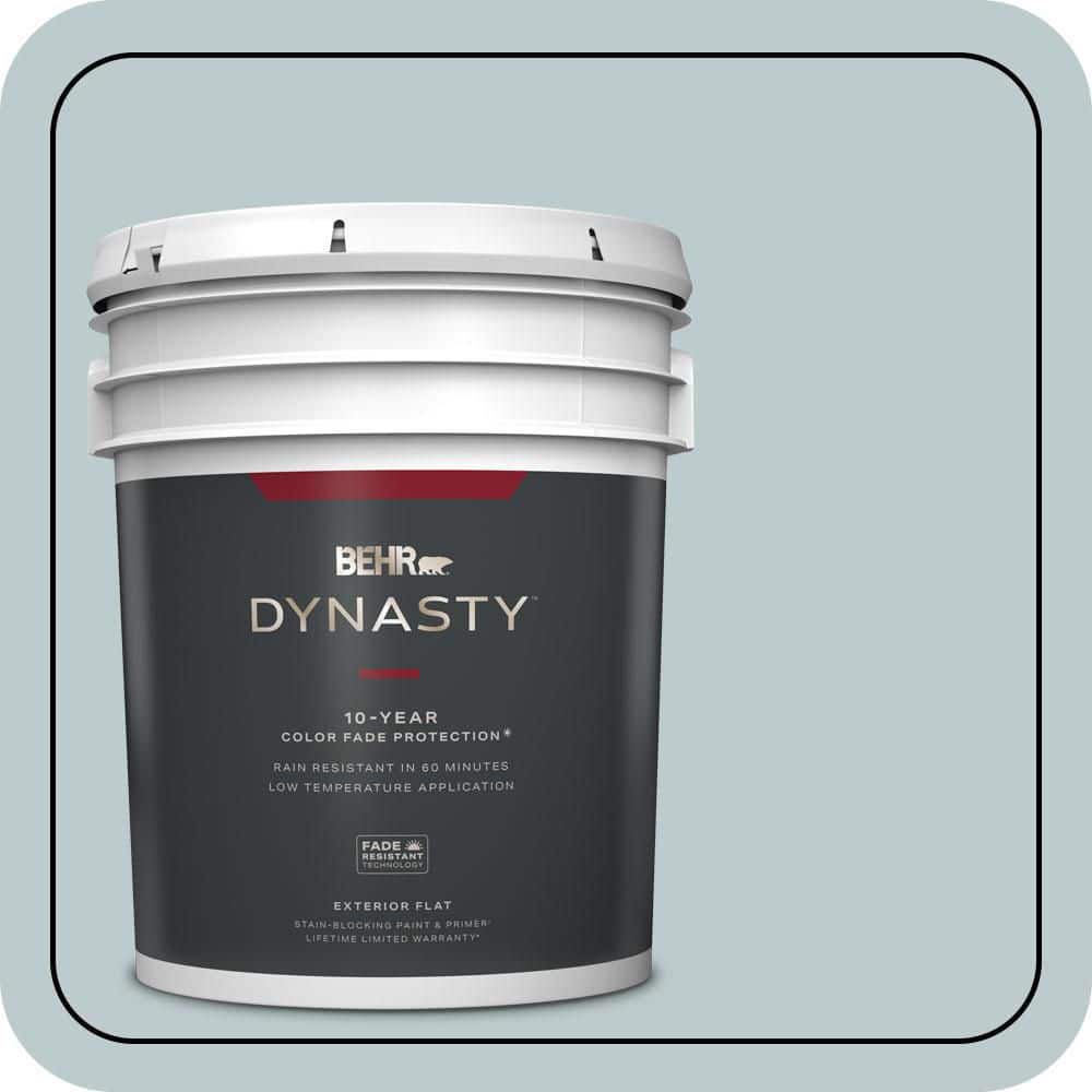 BEHR DYNASTY 5 gal. #N440-2 Urban Raincoat Flat Exterior Stain-Blocking Paint & Primer