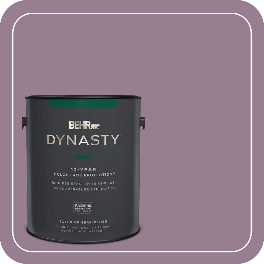 BEHR DYNASTY 1 gal. #680F-5 Plum Swirl Semi-Gloss Exterior Stain-Blocking Paint & Primer