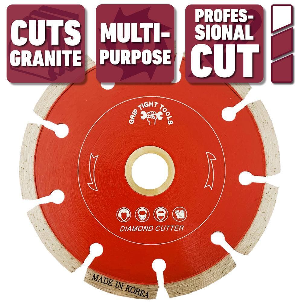 GRIP TIGHT TOOLS Professional Cut Diamond Blade for Cutting Granite, Marble, Concrete, Stone, Brick and Masonry (2)