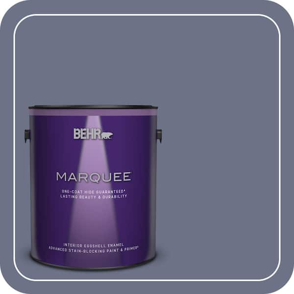 BEHR MARQUEE 1 gal. #PPU16-17 Blue Aura One-Coat Hide Eggshell Enamel Interior Paint & Primer (2)