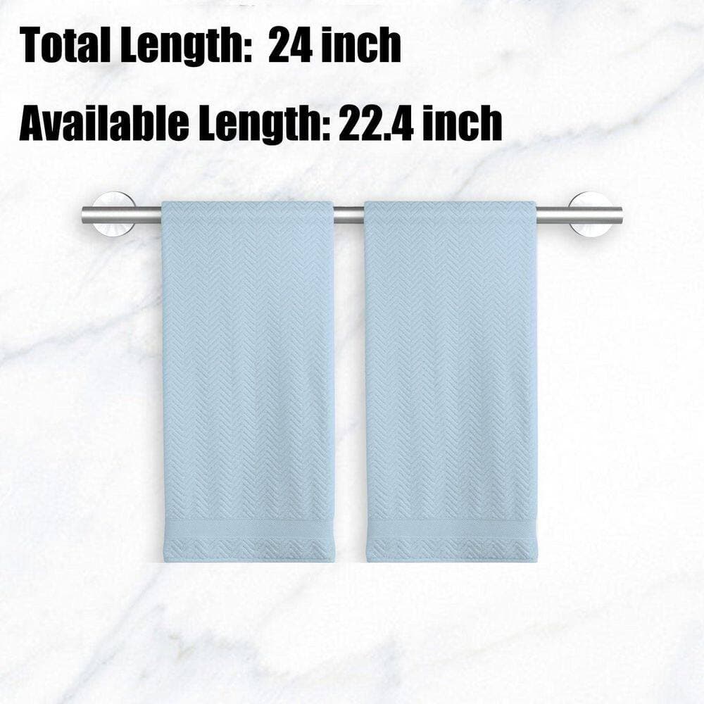 JFVKAF 2-Pack Classic Series 24 in. Wall Mounted Towel Bar Bathroom Accessory Brushed Nickel SUS304 Stainless Steel (2)