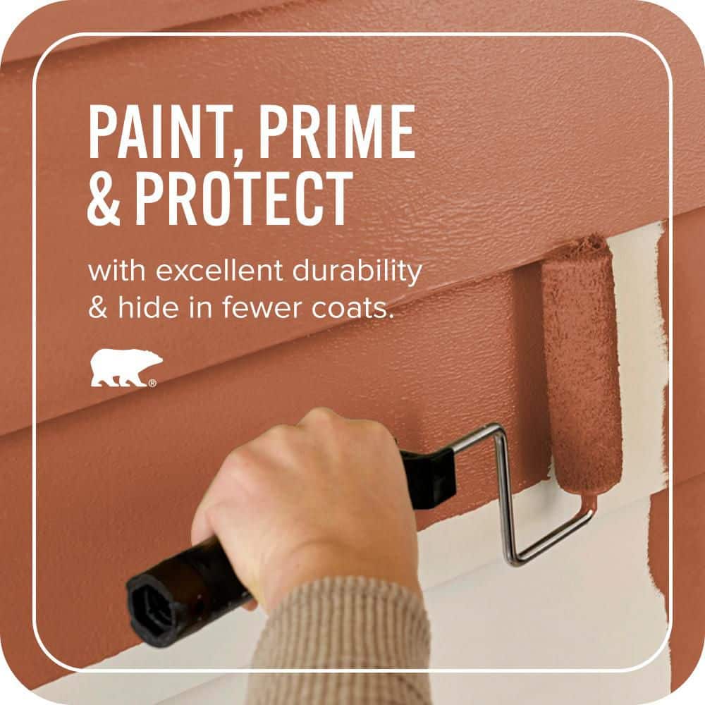 BEHR ULTRA 5 gal. #S-H-220 Summer Heat Semi-Gloss Enamel Exterior Paint & Primer (3)