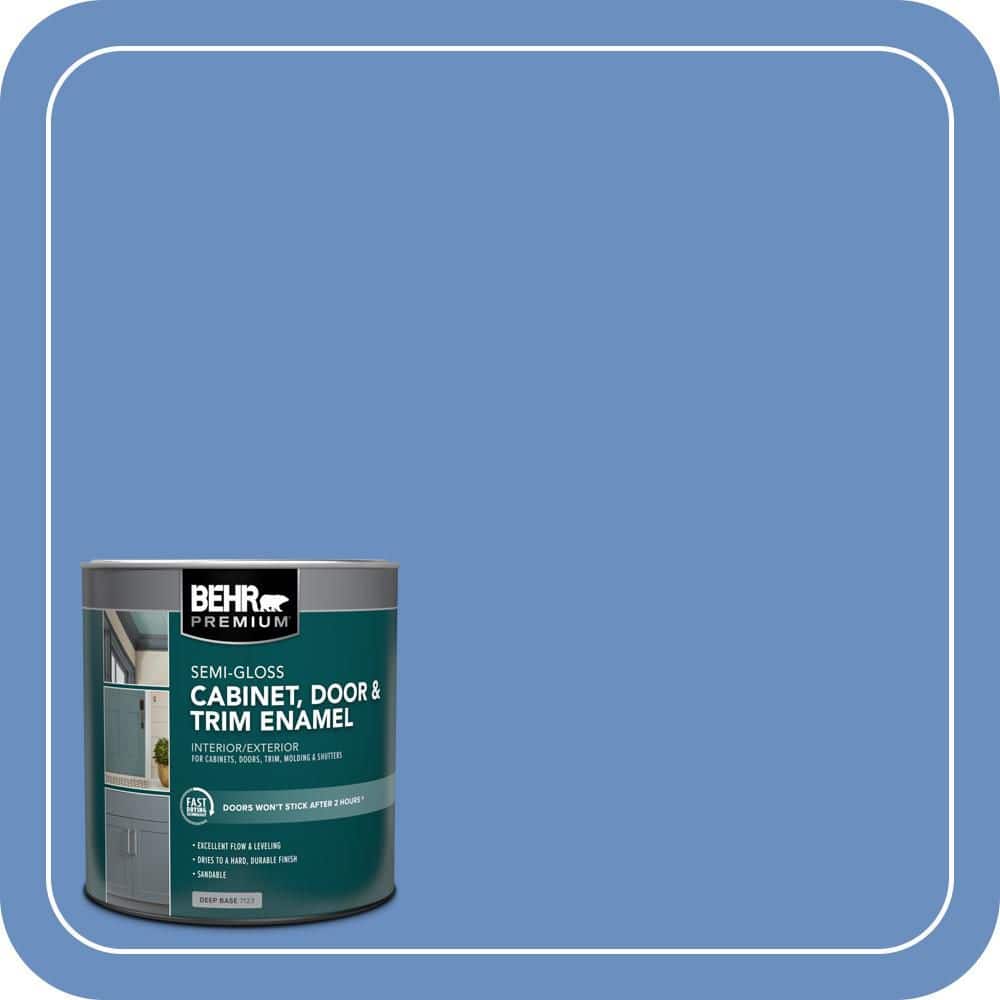 BEHR PREMIUM 1 qt. #HDC-MD-02 Lapis Lazuli Semi-Gloss Enamel Interior/Exterior Cabinet, Door & Trim Paint