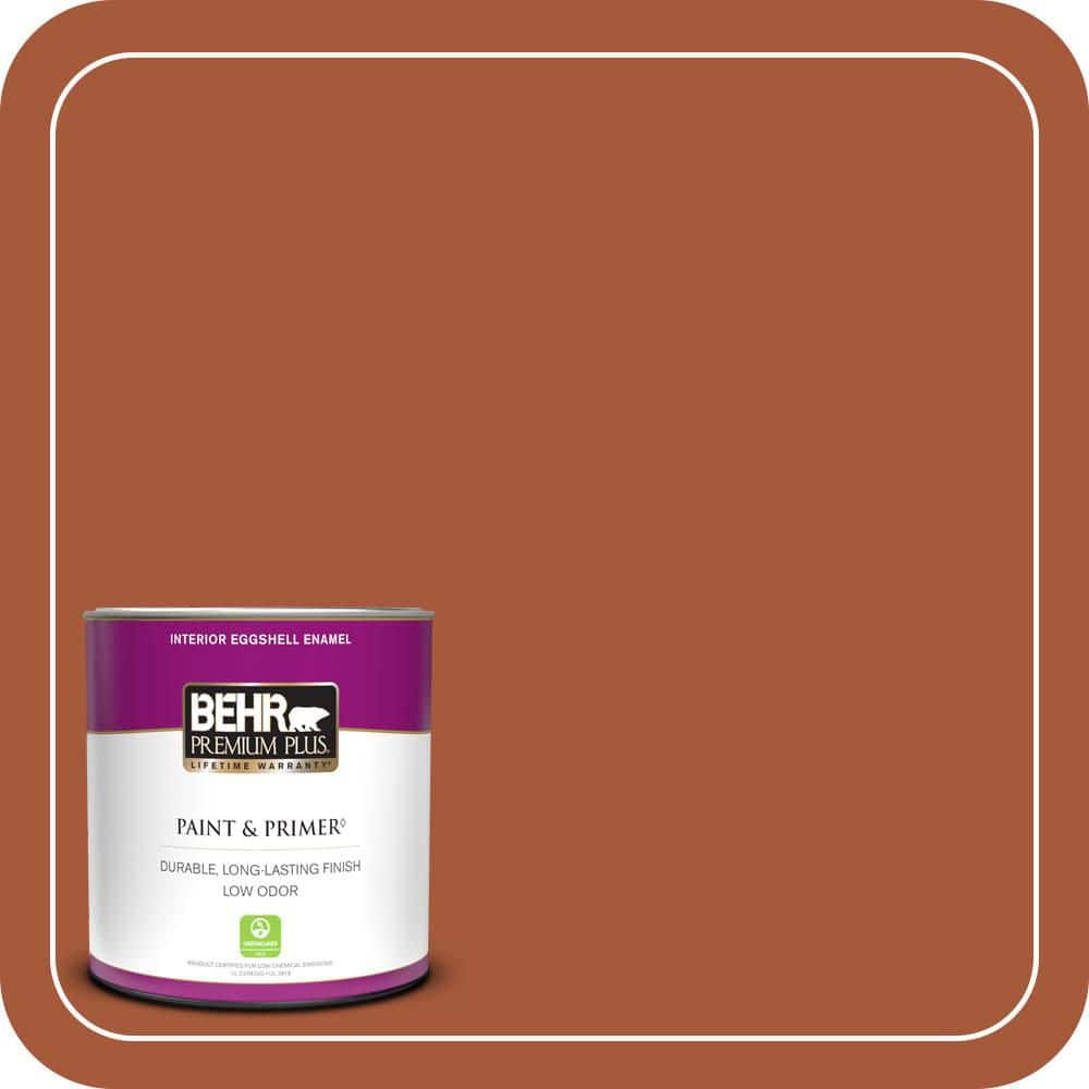BEHR PREMIUM PLUS 1 qt. #S-H-240 Falling Leaves Eggshell Enamel Low Odor Interior Paint & Primer