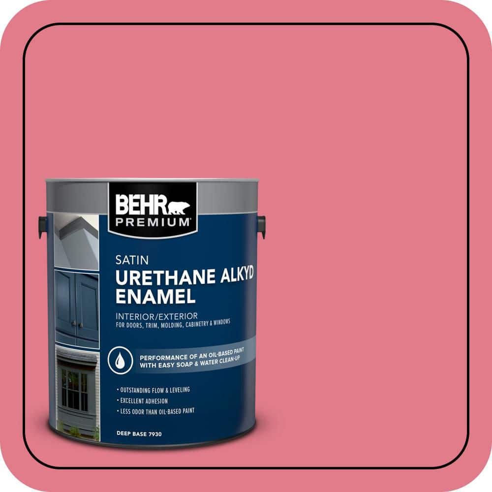 BEHR PREMIUM 1 gal. #P150-4 Hot Gossip Urethane Alkyd Satin Enamel Interior/Exterior Paint