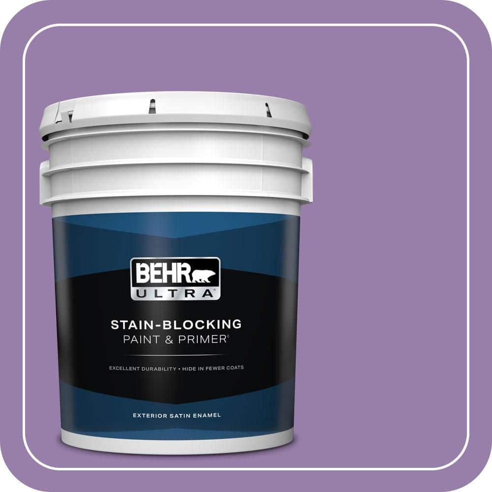 BEHR ULTRA 5 gal. #650B-6 Elite Wisteria Satin Enamel Exterior Paint & Primer