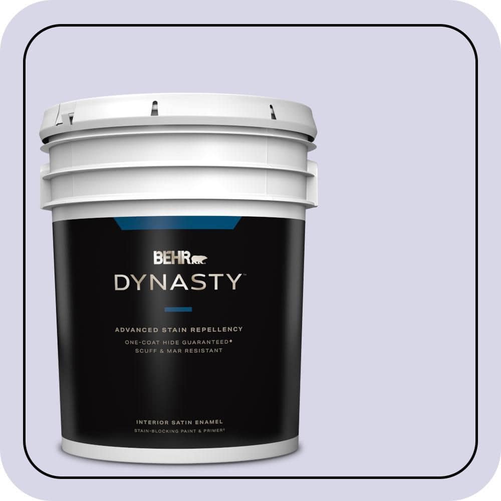 BEHR DYNASTY 5 gal. #630A-2 February Frost Satin Enamel Interior Stain-Blocking Paint & Primer