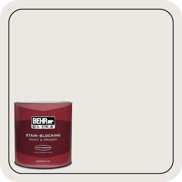 BEHR ULTRA 1 qt. #MQ3-32 Cameo White Extra Durable Flat Interior Paint & Primer (2)