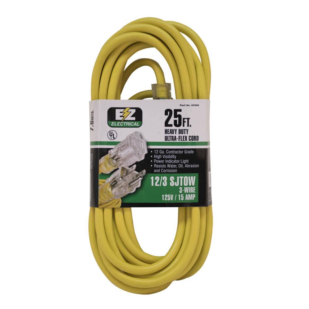 EZ-FLO 25 ft. 12/3 Extension Cord with Indicator Light (2)