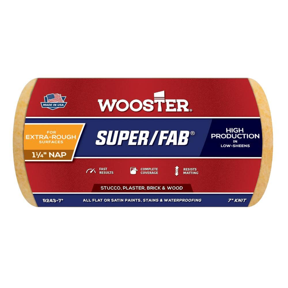 Wooster 7 in. x 1-1/4 in. Super/Fab High-Density Knit Roller Cover