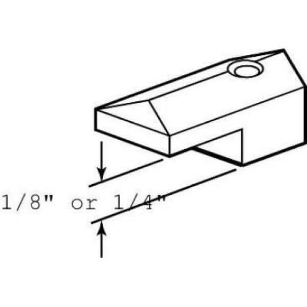 Prime-Line Modern Style Mirror Clip for 1/8 in. Thick Glass (2)