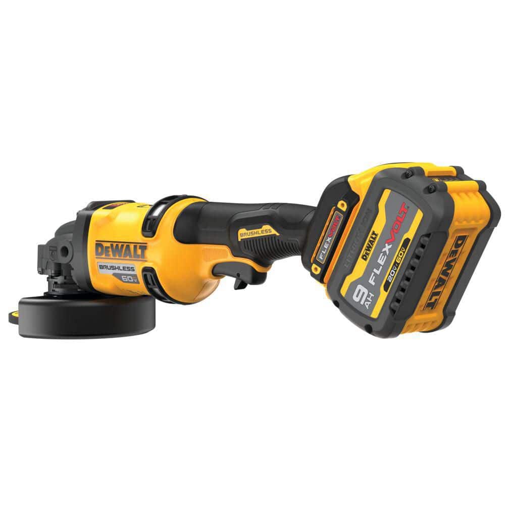 DEWALT FLEXVOLT 60V MAX Lithium-Ion Brushless Cordless 4-1/2 in.-6 in. Grinder Kit with (2) 9 Ah Batteries, Charger & Kitbag (3)