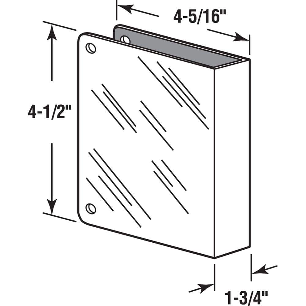 Prime-Line Door Blank Cover, For 1-3/4 in. Doors, Stainless Steel Construction (2)