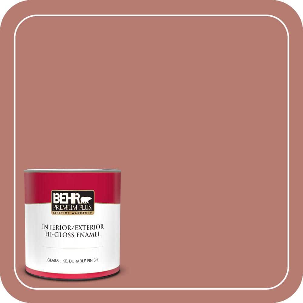 BEHR PREMIUM PLUS 1 qt. #PPU2-10 Heirloom Hi-Gloss Enamel Interior/Exterior Paint & Primer (1)