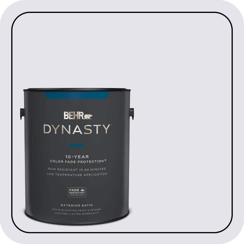 BEHR DYNASTY 1 gal. #PPU16-06 Lilac Mist Satin Enamel Exterior Stain-Blocking Paint & Primer