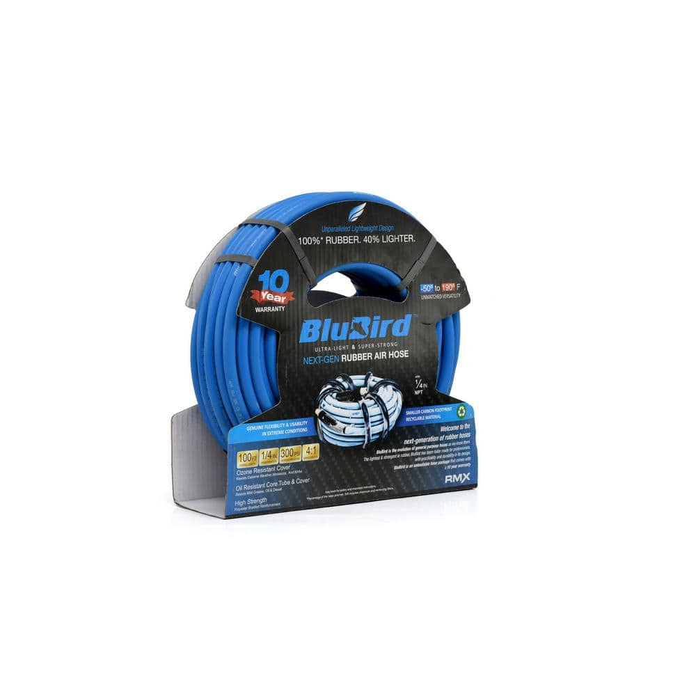 BLUBIRD 1/4 in. x 100 ft. Rubber Air Hose