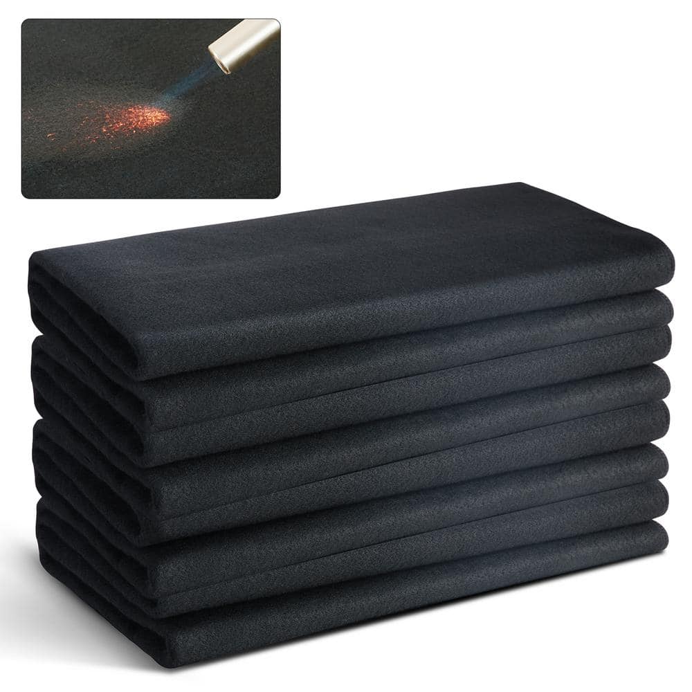SKYSHALO Carbon Felt Welding Blanket 4-Pack 37 in. x 36 in. Flame Retardant Welding Blanket, Up To 1800° F Heat Resistant Blanket (1)