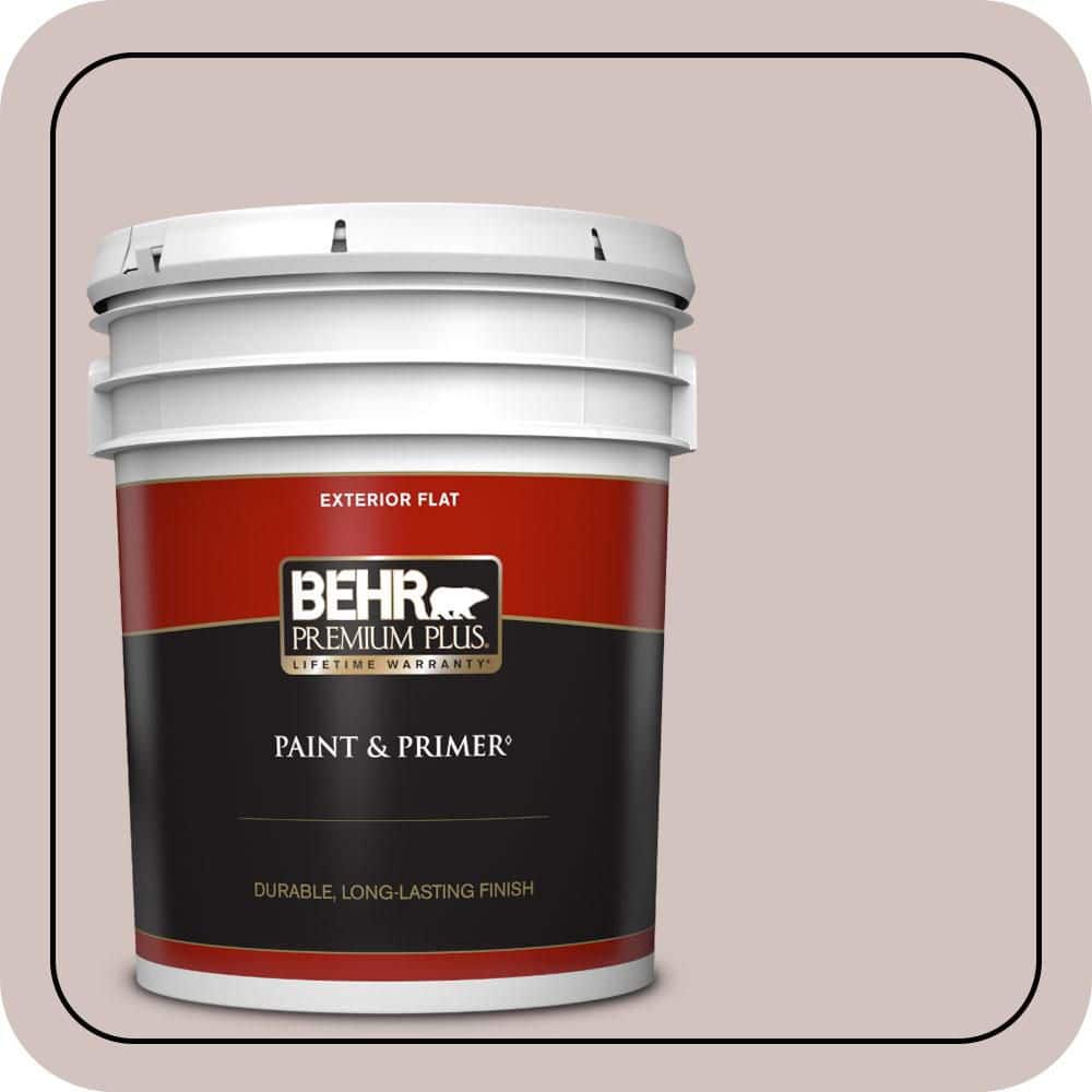 BEHR PREMIUM PLUS 5 gal. #MQ3-01 Josephine Flat Exterior Paint & Primer